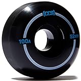 [CCS] Skateboard Wheels - 52mm, 53mm, 54mm, 56mm - 100A (Black, 52mm)