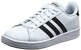 adidas men's Grand Court Sneaker, White/Black/White, 13 US